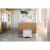 image:imageBrabantia Bo StepOn Kitchen Trash Can with Dual Compartments  White  3  6 Gal Inner Buckets  SoftClose Garbage Can Light Pedal Operation StayOpen Lid  Fits Against Wall   Trash BagsWhite