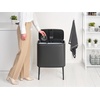 image:imageBrabantia Bo Touch Bin 34 Liters Soft Beige PlasticConfident Gray