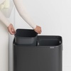 image:imageBrabantia Bo Touch Bin 34 Liters Soft Beige PlasticMatt Black