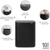 image:imageBrabantia Bo Touch Bin 34 Liters Soft Beige PlasticMatt Black