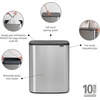 image:imageBrabantia Bo Touch Bin 34 Liters Soft Beige PlasticMatt Steel FPP