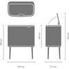 image:imageBrabantia Bo Touch Bin 34 Liters Soft Beige PlasticMetallic Gold