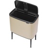 image:imageBrabantia Bo Touch Bin 34 Liters Soft Beige PlasticMetallic Gold