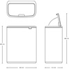 image:imageBrabantia Bo Touch Bin 34 Liters Soft Beige PlasticMineral Concrete Gray