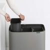 image:imageBrabantia Bo Touch Bin 34 Liters Soft Beige PlasticMineral Concrete Gray