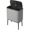 image:imageBrabantia Bo Touch Bin 34 Liters Soft Beige PlasticMineral Concrete Gray