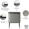 image:imageBrabantia Bo Touch Bin 34 Liters Soft Beige PlasticMineral Concrete Gray
