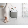 image:imageBrabantia Bo Touch Bin 34 Liters Soft Beige PlasticMineral Concrete Gray
