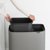 image:imageBrabantia Bo Touch Bin 34 Liters Soft Beige PlasticMineral Concrete Gray
