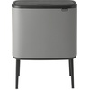 image:imageBrabantia Bo Touch Bin 34 Liters Soft Beige PlasticMineral Concrete Gray