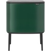 image:imageBrabantia Bo Touch Bin 34 Liters Soft Beige PlasticPine Green
