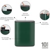 image:imageBrabantia Bo Touch Bin 34 Liters Soft Beige PlasticPine Green