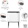 image:imageBrabantia Bo Touch Bin 34 Liters Soft Beige PlasticWhite