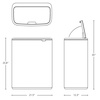 image:imageBrabantia Bo Touch Top Kitchen Trash Can with Single Compartment  Mineral Gray  16 Gal Inner Bucket  SoftClose Garbage Can Light Touch Opening StayOpen Lid  Fits Against Wall   Trash Bags