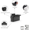 image:imageBrabantia Brabanta SinkSide inSink Organizer Dark Gray Tidy StorageDrainage Container with Suction Cups for Kitchen Sink Sponges Cloths DishsoapDark Gray