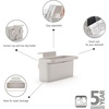 image:imageBrabantia Brabanta SinkSide inSink Organizer Dark Gray Tidy StorageDrainage Container with Suction Cups for Kitchen Sink Sponges Cloths DishsoapLight Gray