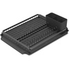 image:imageBrabantia Compact Dish Drying Draining Rack Dark Gray Plastic EasyClean Drip Tray amp Removable Cutlery BasketDark Gray