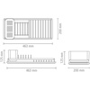 image:imageBrabantia Compact Dish Drying Draining Rack Dark Gray Plastic EasyClean Drip Tray amp Removable Cutlery BasketDark Gray