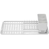 image:imageBrabantia Compact Dish Drying Draining Rack Dark Gray Plastic EasyClean Drip Tray amp Removable Cutlery BasketLight Gray