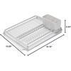 image:imageBrabantia Compact Dish Drying Draining Rack Dark Gray Plastic EasyClean Drip Tray amp Removable Cutlery BasketLight Gray
