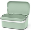 image:imageBrabantia Food Waste Caddy 048 GalDark Gray Kitchen Leftovers Can with StayOpen Lid amp Stainless Steel Handle for CompostingJade Green