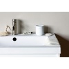 image:imageBrabantia MindSet Bathroom Storage Pot with Lid Mineral Fresh White Cue Tip Cotton Pads Jewellery Storage Organizer Holder for Washbasin or Cupboard