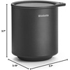 image:imageBrabantia MindSet Bathroom Storage Pot with Lid Mineral Infinite Gray Cue Tip Cotton Pads Jewellery Storage Organizer Holder for Washbasin or Cupboard