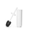 image:imageBrabantia Mindset Toilet Brush amp Holder Mineral Fresh White Bristle Brush Toilet Bowl Cleaner Wall Mountable Discrete Holder Removable Inner Holder LWH 38 x 43 x 165