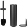 image:imageBrabantia Mindset Toilet Brush amp Holder Mineral Infinite Gray Bristle Brush Toilet Bowl Cleaner Wall Mountable Discrete Holder Removable Inner Holder LWH 38 x 43 x 165