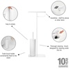 image:imageBrabantia Mindset Toilet Butler  Mineral Infinite Gray  Freestanding AllinOne Bathroom Accessory Set  Toilet Paper Holder Stand Integrated Shelf amp Toilet Brush amp Holder  Bathroom Phone HolderMineral Fresh White