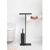 image:imageBrabantia Mindset Toilet Butler  Mineral Infinite Gray  Freestanding AllinOne Bathroom Accessory Set  Toilet Paper Holder Stand Integrated Shelf amp Toilet Brush amp Holder  Bathroom Phone HolderMineral Infinite Gray