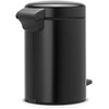 image:imageBrabantia New Icon Step Trash Can 08 GalMatt Black Soft Closing Kitchen GarbageRecycling Can with Removable BucketMatt Black