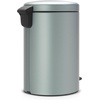 image:imageBrabantia New Icon Step Trash Can 08 GalMatt Black Soft Closing Kitchen GarbageRecycling Can with Removable BucketMetallic Mint
