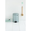 image:imageBrabantia New Icon Step Trash Can 08 GalMatt Black Soft Closing Kitchen GarbageRecycling Can with Removable BucketMetallic Mint
