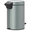 image:imageBrabantia New Icon Step Trash Can 08 GalMatt Black Soft Closing Kitchen GarbageRecycling Can with Removable BucketMetallic Mint