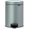 image:imageBrabantia New Icon Step Trash Can 08 GalMatt Black Soft Closing Kitchen GarbageRecycling Can with Removable BucketMetallic Mint
