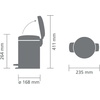 image:imageBrabantia New Icon Step Trash Can 08 GalMatt Black Soft Closing Kitchen GarbageRecycling Can with Removable BucketMetallic Mint
