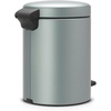 image:imageBrabantia New Icon Step Trash Can 08 GalMatt Black Soft Closing Kitchen GarbageRecycling Can with Removable BucketMetallic Mint