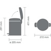 image:imageBrabantia New Icon Step Trash Can 08 GalMatt Black Soft Closing Kitchen GarbageRecycling Can with Removable BucketMetallic Mint