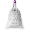 image:imageBrabantia PerfectFit Trash Bags Size Y53 Gal Thick Plastic Trash Can Liners with Drawstring Handles 120 BagsWhite  Code C