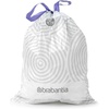 image:imageBrabantia PerfectFit Trash Bags Size Y53 Gal Thick Plastic Trash Can Liners with Drawstring Handles 120 BagsWhite  Code D