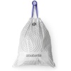 image:imageBrabantia PerfectFit Trash Bags Size Y53 Gal Thick Plastic Trash Can Liners with Drawstring Handles 120 BagsWhite  Code D