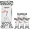 image:imageBrabantia PerfectFit Trash Bags Size Y53 Gal Thick Plastic Trash Can Liners with Drawstring Handles 120 BagsWhite  Code H