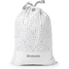 image:imageBrabantia PerfectFit Trash Bags Size Y53 Gal Thick Plastic Trash Can Liners with Drawstring Handles 120 BagsWhite  Code H