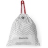 image:imageBrabantia PerfectFit Trash Bags Size Y53 Gal Thick Plastic Trash Can Liners with Drawstring Handles 120 BagsWhite  Code J