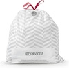 image:imageBrabantia PerfectFit Trash Bags Size Y53 Gal Thick Plastic Trash Can Liners with Drawstring Handles 120 BagsWhite  Code J
