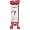image:imageBrabantia PerfectFit Trash Bags Size Y53 Gal Thick Plastic Trash Can Liners with Drawstring Handles 120 BagsWhite  Code J