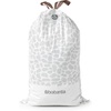 image:imageBrabantia PerfectFit Trash Bags Size Y53 Gal Thick Plastic Trash Can Liners with Drawstring Handles 120 BagsWhite  Code L