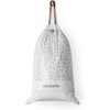 image:imageBrabantia PerfectFit Trash Bags Size Y53 Gal Thick Plastic Trash Can Liners with Drawstring Handles 120 BagsWhite  Code L