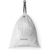 image:imageBrabantia PerfectFit Trash Bags Size Y53 Gal Thick Plastic Trash Can Liners with Drawstring Handles 120 BagsWhite  Code M